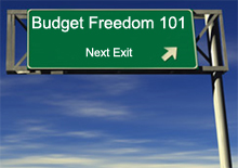 financial freedom of using a budget