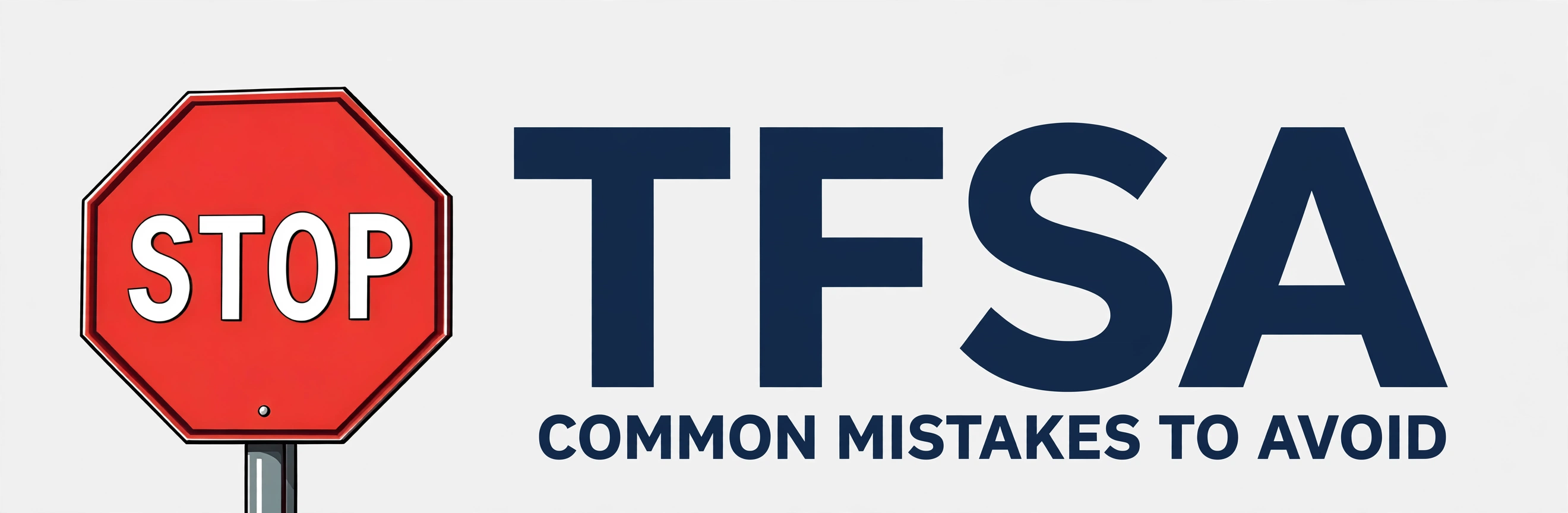 Red stop sign next to large TFSA letters - common TFSA mistakes to avoid